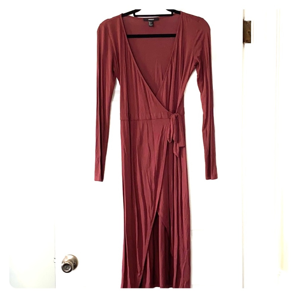 Long Sleeve Wrap Dress
